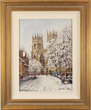 Gordon Lees, Original oil painting on panel, Snow on York Minster Medium image. Click to enlarge
