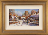 Gordon Lees, Original oil painting on panel, Bright Winter Morning, The Cotswolds Medium image. Click to enlarge