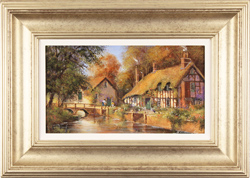 Gordon Lees, Original oil painting on panel, Riverside Cottage Medium image. Click to enlarge