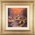 Gordon Lees, Original oil painting on panel, The Village Winter Medium image. Click to enlarge