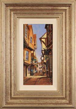 Gordon Lees, Original oil painting on panel, The Shambles, York Medium image. Click to enlarge