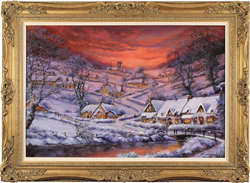 Gordon Lees, Original oil painting on panel, Winter's Splendour, The Cotswolds Medium image. Click to enlarge
