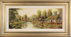 Gordon Lees, Original oil painting on panel, A River Idyll Medium image. Click to enlarge