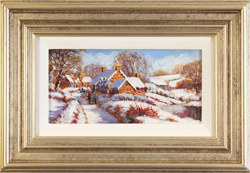 Gordon Lees, Original oil painting on panel, Winter Walk Medium image. Click to enlarge