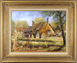 Gordon Lees, Original oil painting on canvas, A Cotswolds Summer in Ebrington Medium image. Click to enlarge