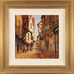 Gordon Lees, Original oil painting on panel, The Shambles, York Medium image. Click to enlarge