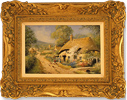 Gordon Lees, Original oil painting on canvas, Cotswolds Village Medium image. Click to enlarge