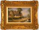 Gordon Lees, Original oil painting on canvas, Cotswolds Village Medium image. Click to enlarge