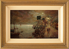 Gordon Lees, Original oil painting on canvas, Whitby Harbour Medium image. Click to enlarge