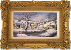 Gordon Lees, Original oil painting on canvas, The Cotswolds in Snow Medium image. Click to enlarge