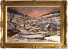 Gordon Lees, Original oil painting on canvas, The Cotswolds in Snow Medium image. Click to enlarge