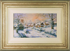 Gordon Lees, Original oil painting on canvas, The Cotswolds in Snow Medium image. Click to enlarge