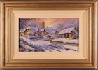 Gordon Lees, Original oil painting on canvas, The Cotswolds in Snow Medium image. Click to enlarge
