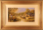 Gordon Lees, Original oil painting on canvas, Cotswolds Village Medium image. Click to enlarge