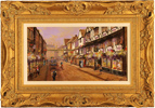 Gordon Lees, Original oil painting on panel, Stonegate, York Medium image. Click to enlarge