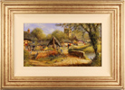 Gordon Lees, Original oil painting on panel, Cotswolds Village Medium image. Click to enlarge