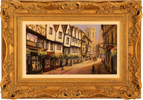 Gordon Lees, Original oil painting on panel, Low Petergate,York Medium image. Click to enlarge