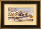 Gordon Lees, Original oil painting on panel, Cotswolds Village in Snow Medium image. Click to enlarge