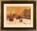 Gordon Lees, Original oil painting on panel, Winter on Victoria Embankment, London Medium image. Click to enlarge