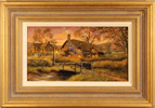 Gordon Lees, Original oil painting on panel, Lower Slaughter, The Cotswolds Medium image. Click to enlarge