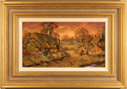 Gordon Lees, Original oil painting on panel, Upper Slaughter, The Cotswolds Medium image. Click to enlarge