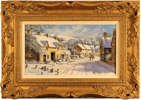 Gordon Lees, Original oil painting on panel, A Snowy Morning, Stanway Medium image. Click to enlarge