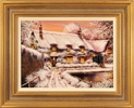 Gordon Lees, Original oil painting on canvas, Thornton-le-Dale in Snow Medium image. Click to enlarge