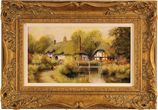 Gordon Lees, Original oil painting on panel, River Scene Medium image. Click to enlarge