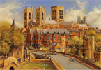 Gordon Lees, Original oil painting on canvas, York Minster From The City Walls Medium image. Click to enlarge