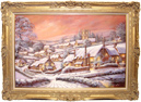 Gordon Lees, Original oil painting on canvas, Snow Scene Medium image. Click to enlarge