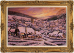 Gordon Lees, Original oil painting on canvas, Cotswold in Snow Medium image. Click to enlarge