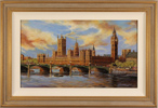 Gordon Lees, Original oil painting on canvas, Westminster from the Thames Medium image. Click to enlarge