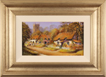 Gordon Lees, Original oil painting on panel, Cotswolds Village in Summer Medium image. Click to enlarge