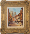 Gordon Lees, Original oil painting on panel, Low Petergate, York Medium image. Click to enlarge