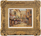 Gordon Lees, Original oil painting on panel, Stonegate, York Medium image. Click to enlarge