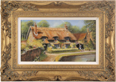 Gordon Lees, Original oil painting on panel, Summer in Thornton le Dale Medium image. Click to enlarge