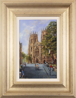 Gordon Lees, Original oil painting on panel, Blue Skies over York Medium image. Click to enlarge