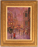 Gordon Lees, Original oil painting on canvas, Mary le Bow in Snow Medium image. Click to enlarge