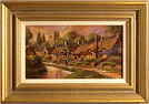 Gordon Lees, Original oil painting on canvas, Cotwolds Village Medium image. Click to enlarge