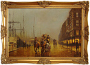 Graham Isom, Original oil painting on canvas, Princess Dock, Hull Medium image. Click to enlarge