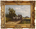 Graham Isom, Original oil painting on canvas, Horse and Cart