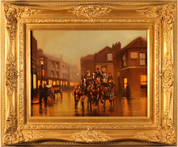 Graham Isom, Original oil painting on canvas, Coach and Horses Medium image. Click to enlarge