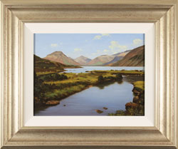 Howard Shingler, Original oil painting on canvas, Scafell and Great Gable, Wastwater Medium image. Click to enlarge