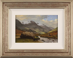 Howard Shingler, Original oil painting on panel, High Stile from Gatesgarthdale Beck Medium image. Click to enlarge