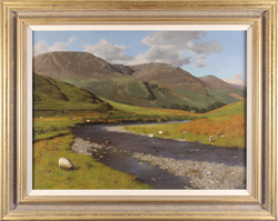 Howard Shingler, Original oil painting on canvas, High Stile, from Gatesgarthdale Beck, Buttermere Medium image. Click to enlarge