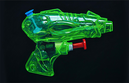 Ian Rawling, PS, Pastel, Green Water Pistol