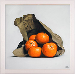 Ian Rawling, PS, Pastel, Tumbling Tangerines Medium image. Click to enlarge