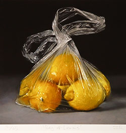 Ian Rawling, Signed limited edition print, Bag of Lemons