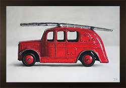Ian Rawling, Pastel, Little Red Fire Engine Medium image. Click to enlarge