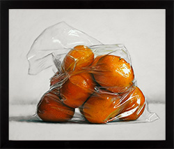 Ian Rawling, Pastel, Bagful of Satsumas Medium image. Click to enlarge